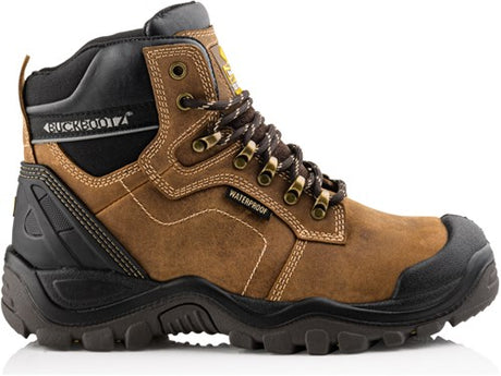 Buckbootz werkschoen bsh009 hoog s3 + kn | bruin bsh009br | maat 46 - 00.176.033.46