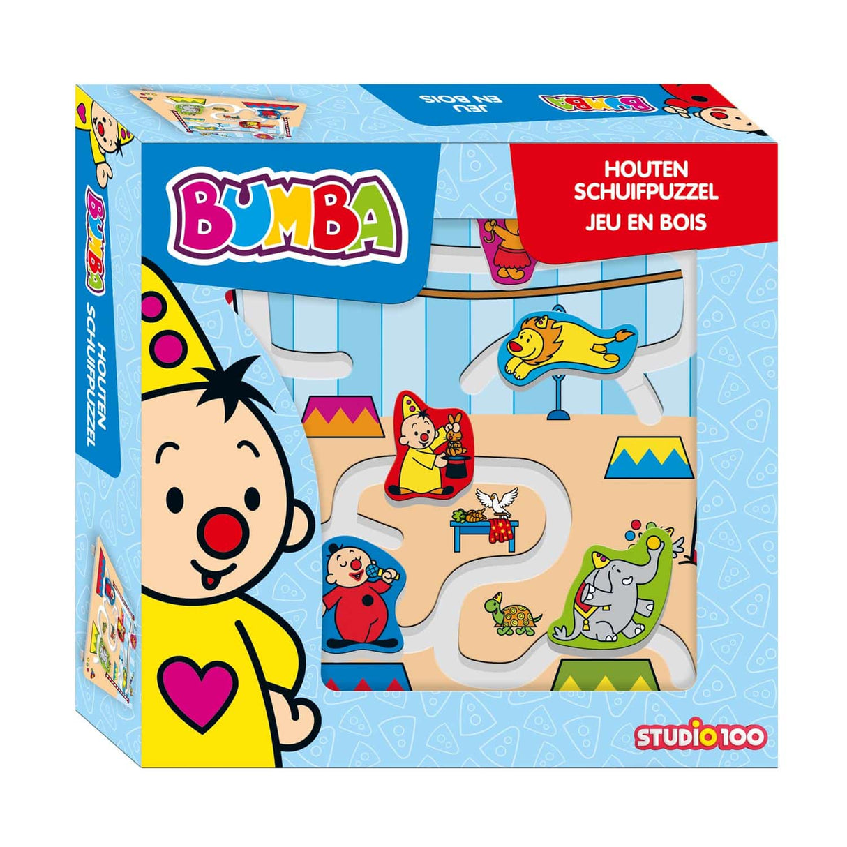 Studio 100 bumba - skydepuslespil i træ - 5 brikker