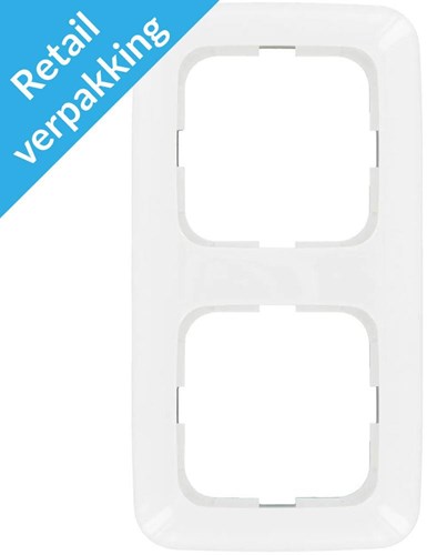 Busch jaeger hvid 2-fold dækramme - 4695610