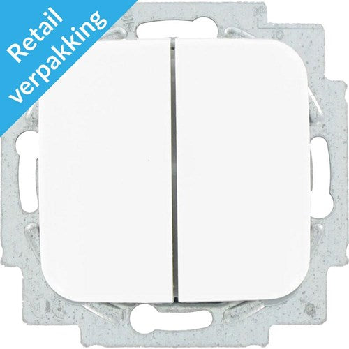 Busch jaeger hvid skiftekontakt + vippe - 4695522