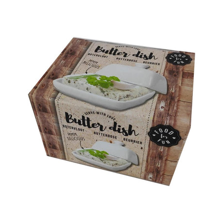 Kitchen tools botervloot porselein 10x7,5x5cm