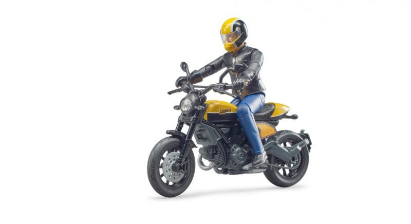 Bruder bworld scrambler ducati med spillefigur