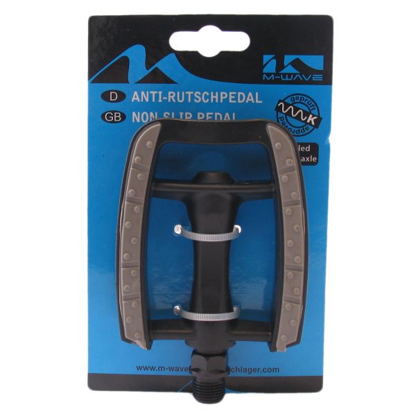 M-wave pedalsæt anti-slip plastik - sort