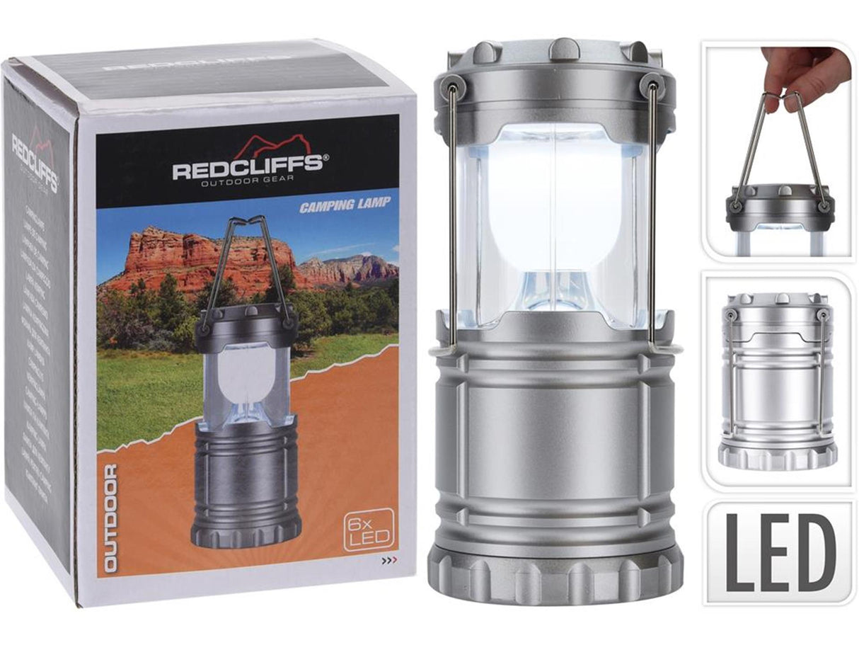 Redcliffs campinglampe plast 6x LED h13cm