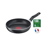 Tefal start'easy stegepande 28 cm, rund, multifunktionel pande, sort, titanium, aluminium, termo-spot