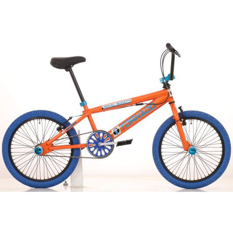 Royal BMX cykel - Bugatti tornado freestyle 20 tommer - orange med blå dæk