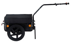 SR Bicycle Trailer 16 tommer sort stål med plastbeholder 60x45x30 cm
