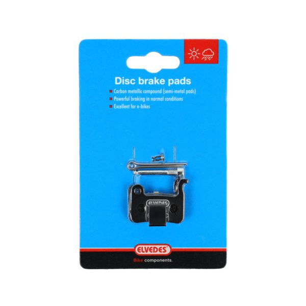 Elvedes skivebremseklodser - shimano - carbon metallic compound (semi metal klodser) - 1 par