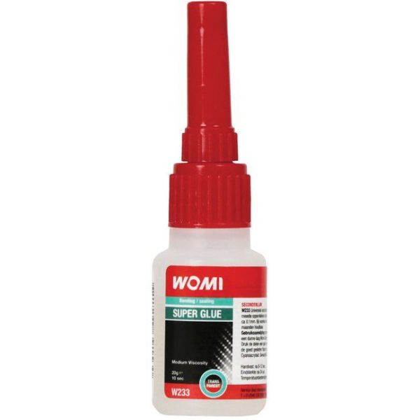 Womi w223 superlim – 20 g transparent – hurtigtørrende – stærk vedhæftning – multifunktionel reparationslim