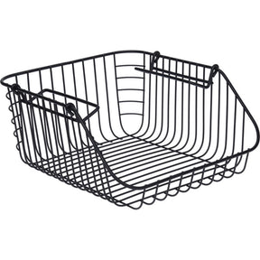 Home styling kurv metal 30x27x14cm sort