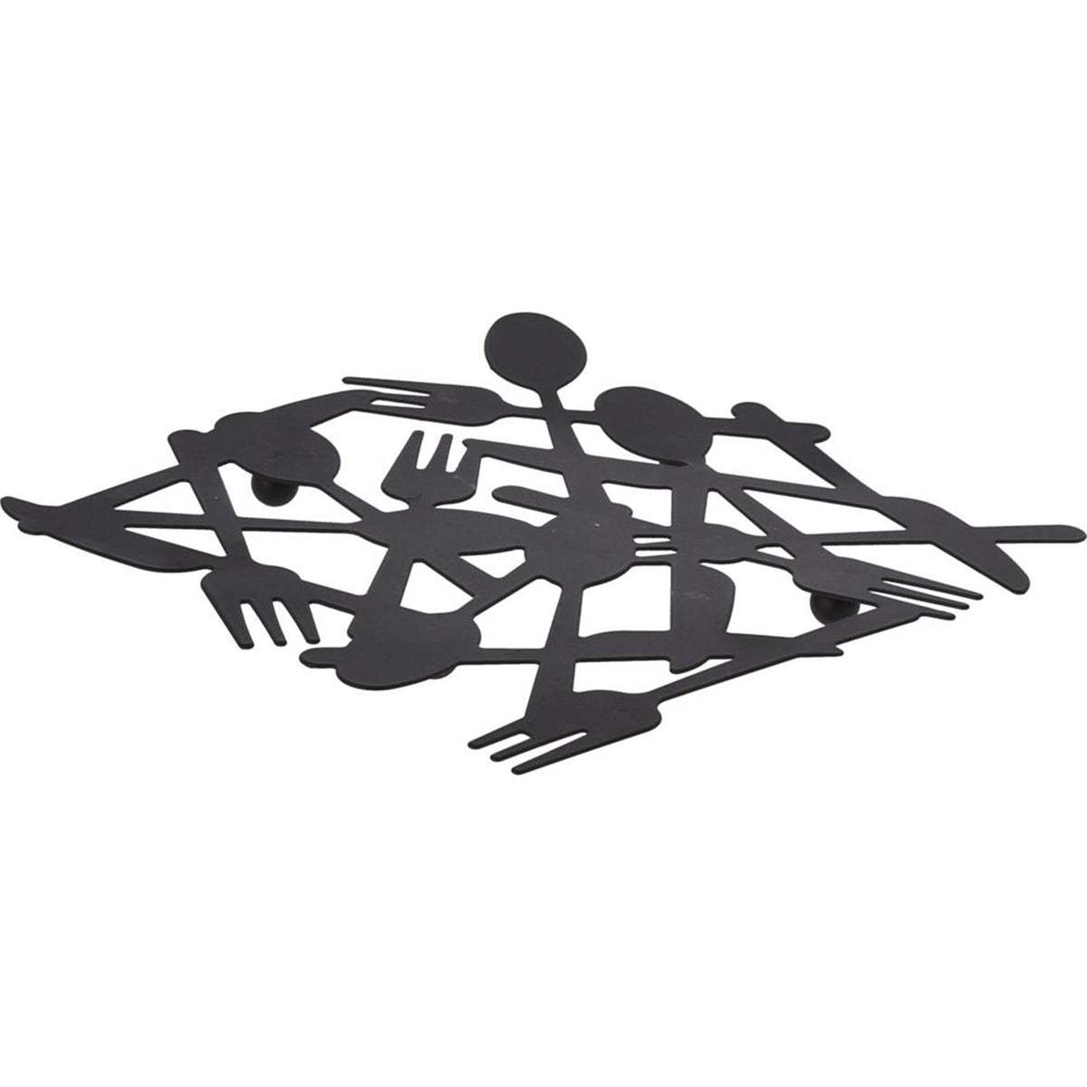 Fremragende husholdningsskånerbestik design metal 19x19cm sort