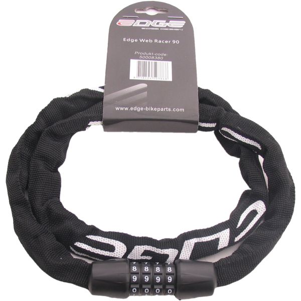 Kædelås med kodekant Web Racer 90 cm - Sort