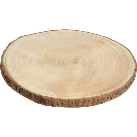 Træskive med bark, 30x2cm