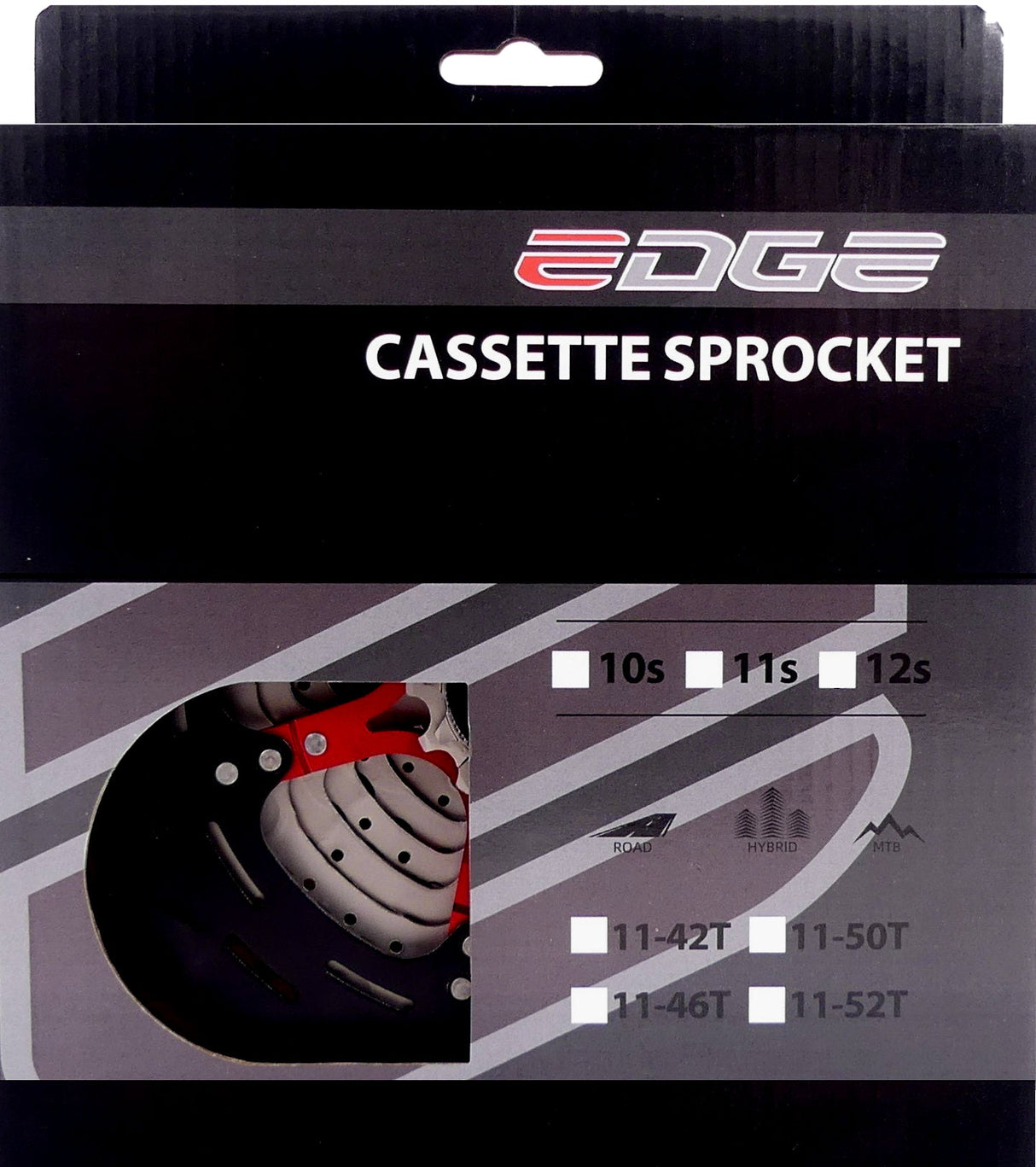 Edge Cassette 12 Speed CSM9012 11-46T Silver Black