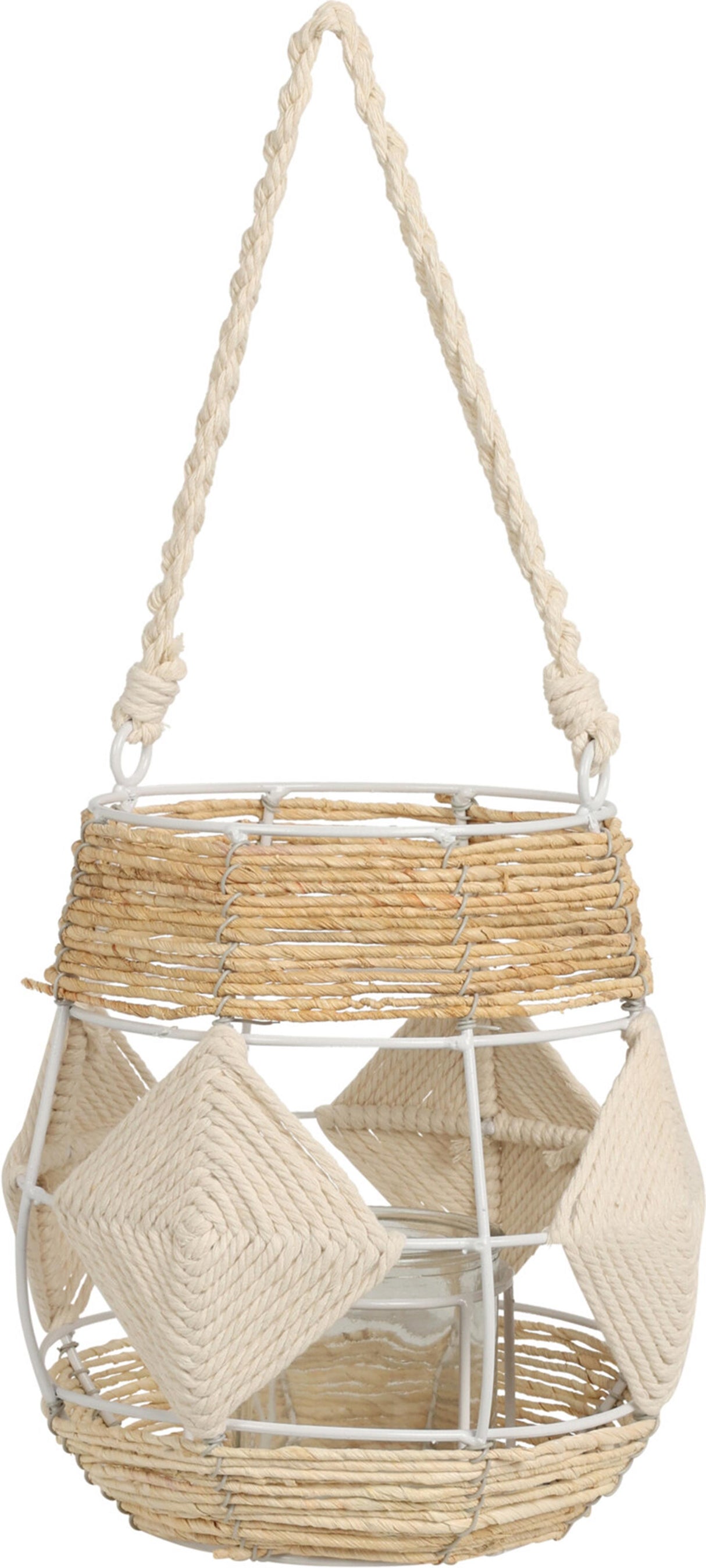 Home styling lanterne 23x20cm jernglas reb