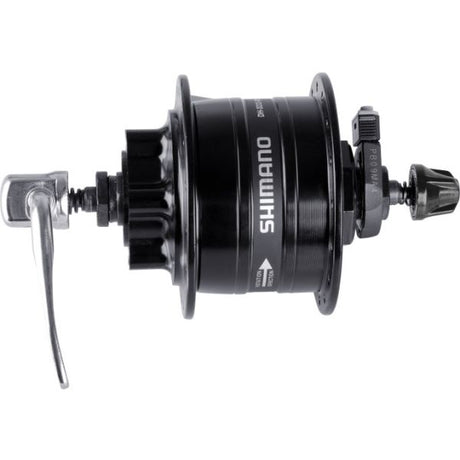 Shimano dynamo nav 32 huller hd-3d32 3 watt - til 6-bolt bremseskive - quick release - sort