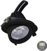 Enzo cct led downlighter zwart 30w banaan model 45gr. tri-white - led2385