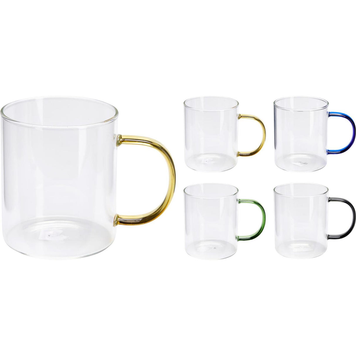 Koffie- theeglas met gekleurd oor