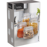 Excellent houseware voorraadpot glas set 4 stuks in doos