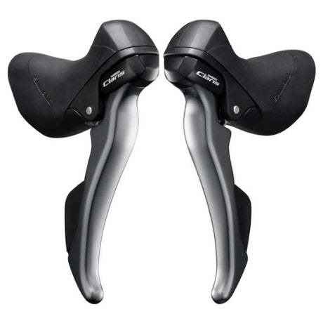 Shimano justeringssæt med bremsegreb 2 x 8 gear claris st-r2000 - grå sort