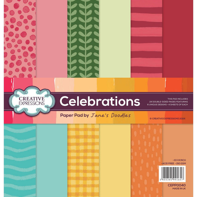 Kreative udtryk • Jane's doodles-fester 8 i x 8 i papirblok
