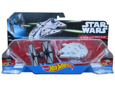 Mattel star wars hot wheels tie fight + millennium falcon rumskib