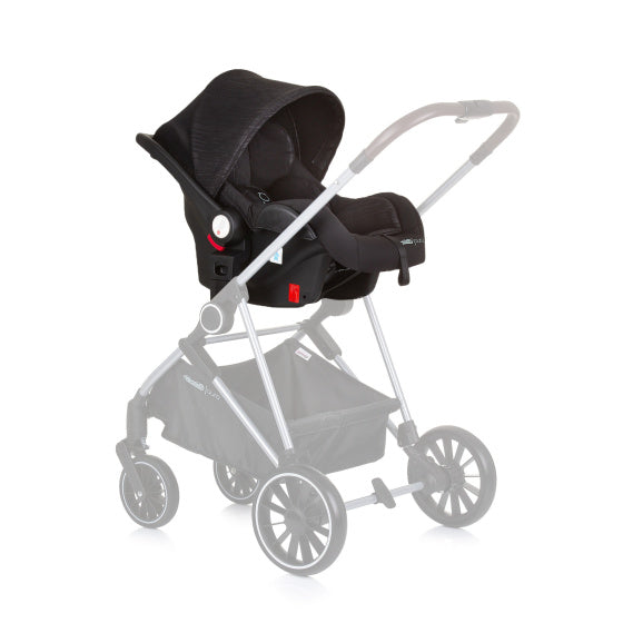 Chipolino Aura bilsæde med adaptere 40-85 cm gruppe 0+ Obsidian sort