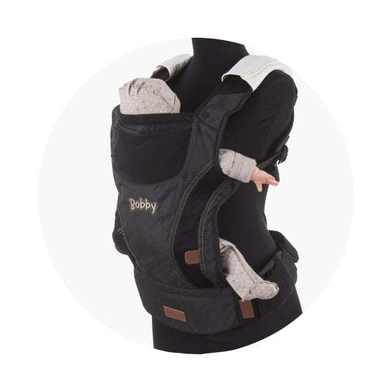 Chipolino Bobby Ergonomic Baby Carrier med Hood Ebony