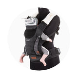 Chipolino Bobby Ergonomic Baby Carrier med Hood Fly Ebony Black Gray
