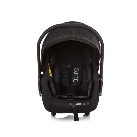 Chipolino Aura bilsæde med adaptere 40-85 cm gruppe 0+ Obsidian sort