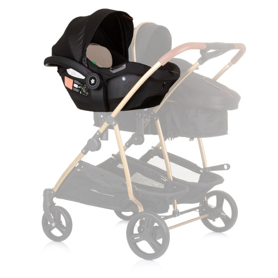 Chipolino Duo bilsæde 40-87 cm gruppe 0+ Obsidian sort beige