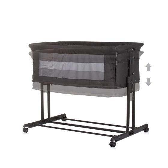 Chipolino zen co-sleeper box med myggenet obsidian sort
