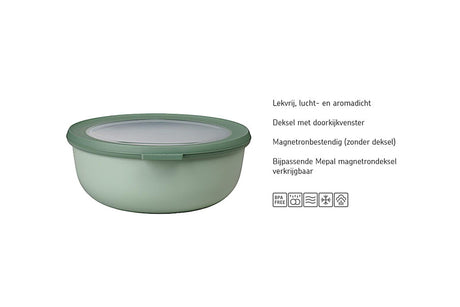 Mepal multi skål cirqula 2000ml nordisk salvie