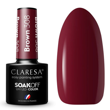 Claresa uv led gel polish 5ml brune 308 fulde bær