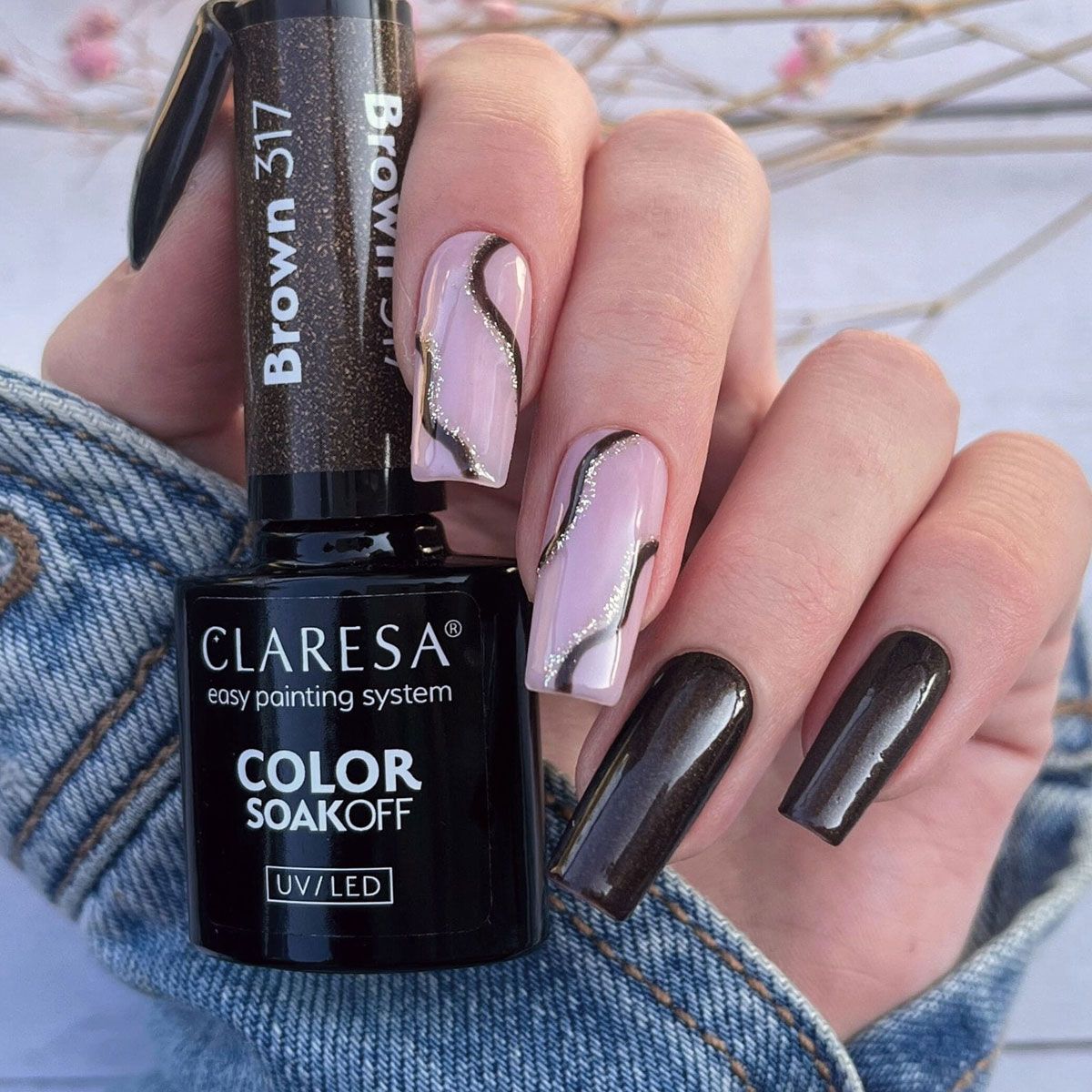 Claresa uv led gel polish 5ml brun 317 varme følelser