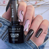 Claresa uv led gel polish 5ml brun 317 varme følelser