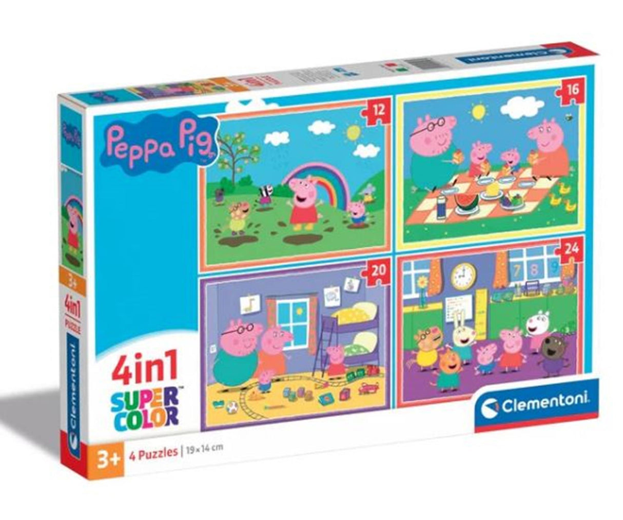 Clementoni peppa gris puslespil 4-i-1