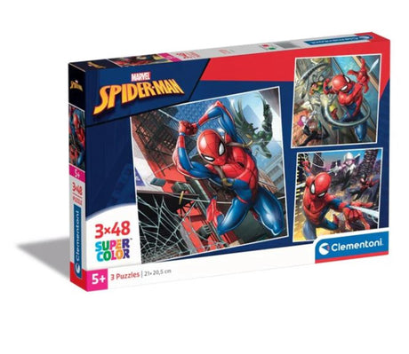 Clementoni puslespil 3x48 stk firkantet spiderman marvel