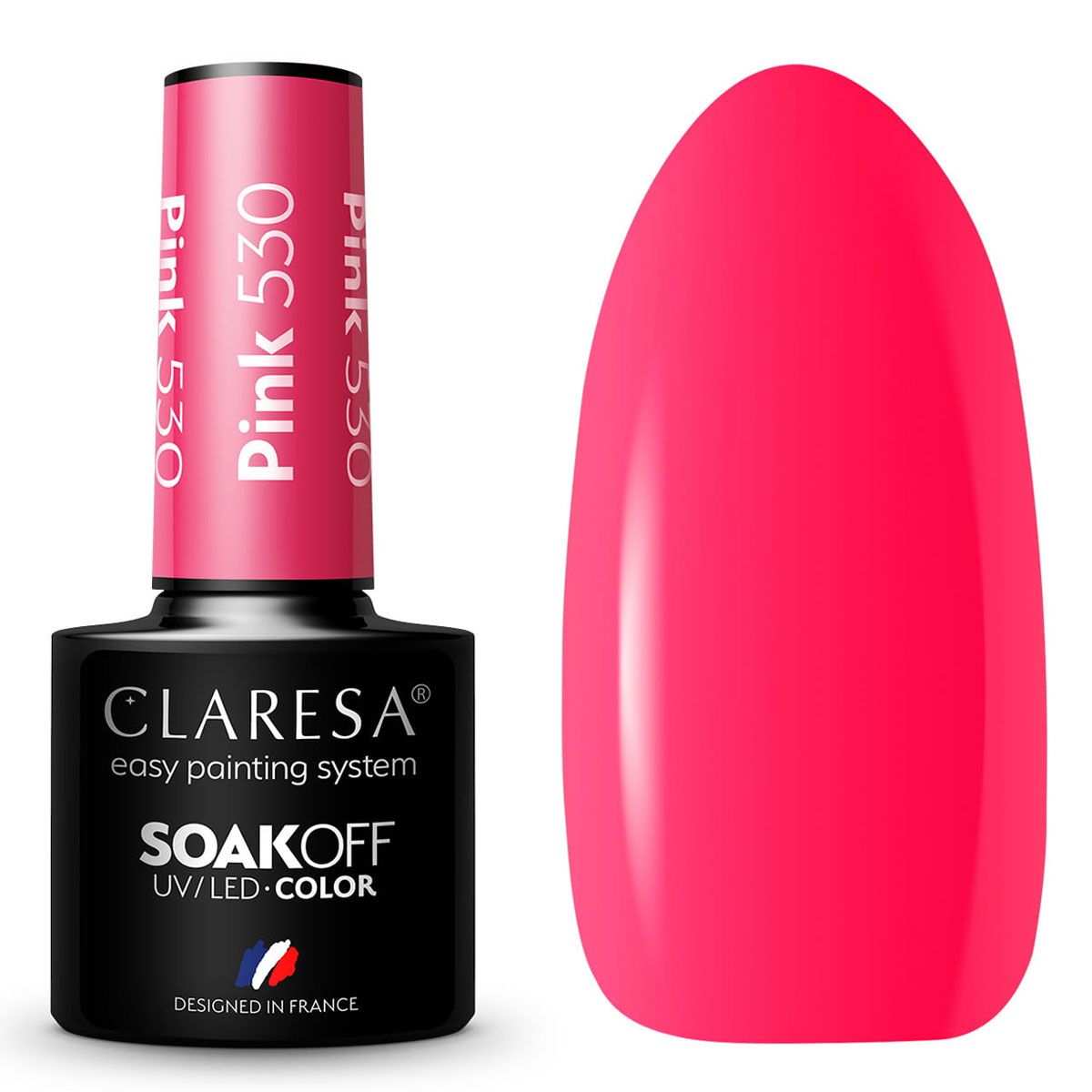 Claresa UV LED Gel Polish 5ml Pink 530 Rainbow Explosion