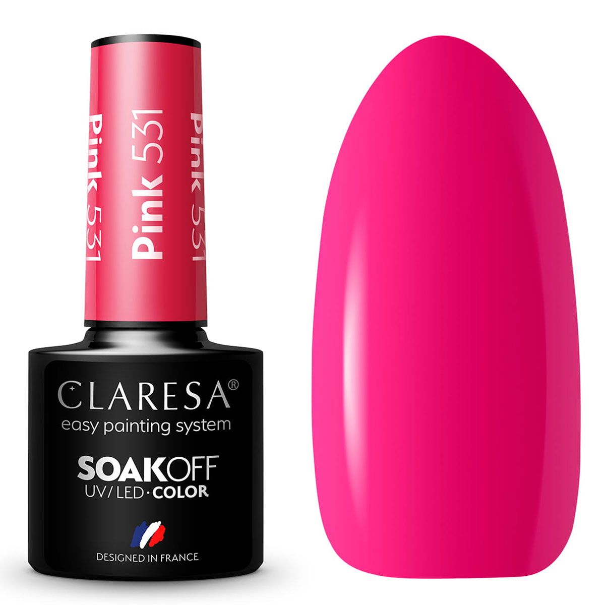 Claresa UV LED Gel Polish 5ml Pink 531 Rainbow Explosion