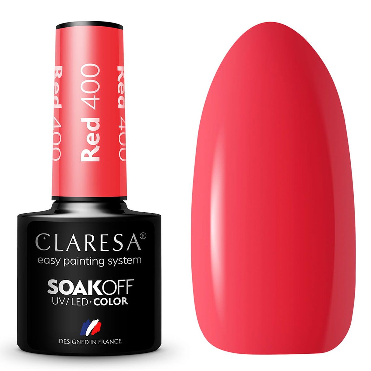 Claresa UV LED Gel Polish 5ml Red 400 Rainbow Explosion