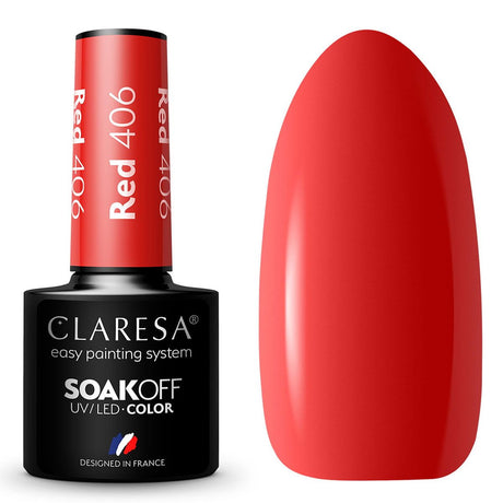 Claresa UV LED Gel Polish 5ml Rød 406 Rainbow Explosion
