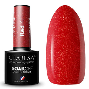 Claresa UV LED Gel Polish 5ml Rød 411 Sunny Garden