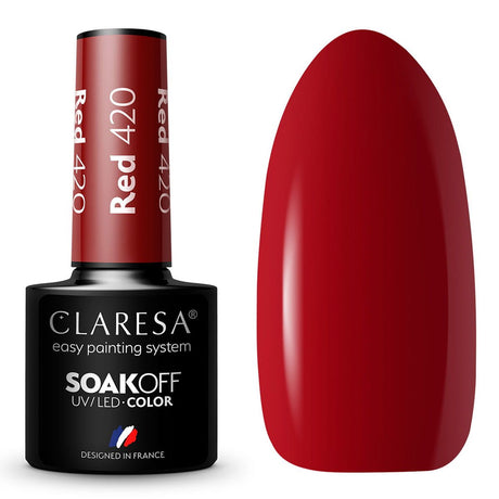 Claresa uv led gel polish 5ml røde 420 fulde bær