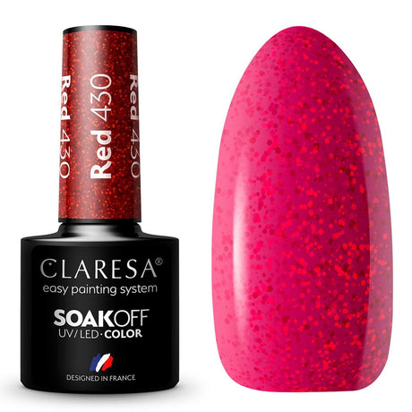 Claresa UV LED Gel Polish 5ml Rød 430 Rainbow Explosion