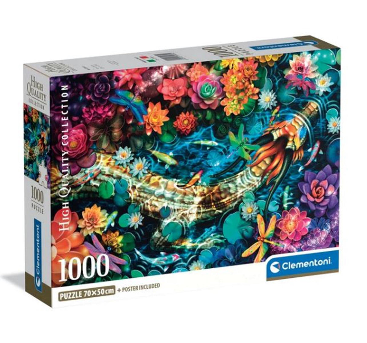 Clementoni puslespil 1000 brikker koi river 2025-kompakt