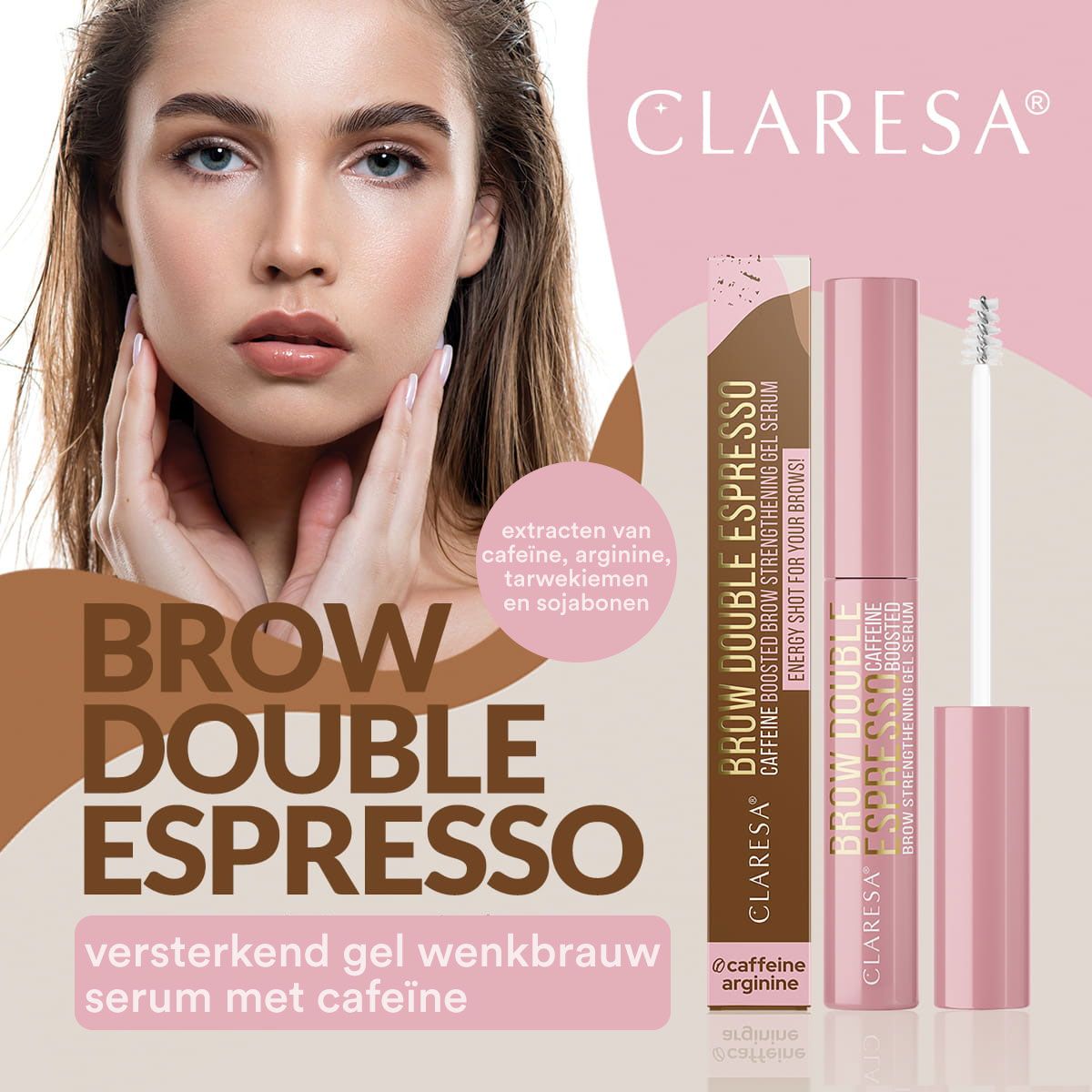 Claresa bryn dobbelt espresso øjenbryn serum 6gr.