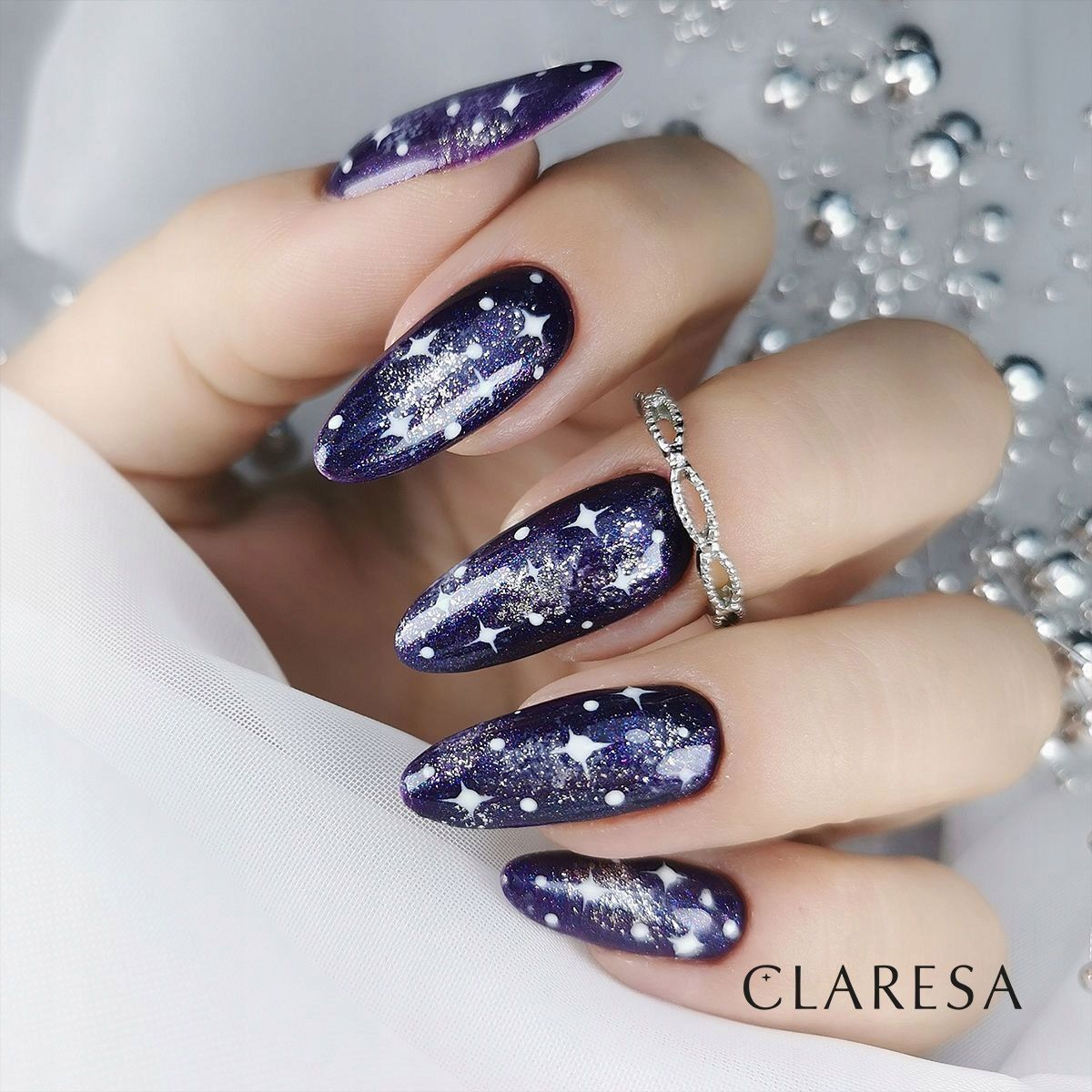 Claresa top coat no wipe glitterblå 5ml