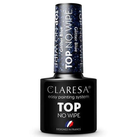 Claresa top coat no wipe glitterblå 5ml