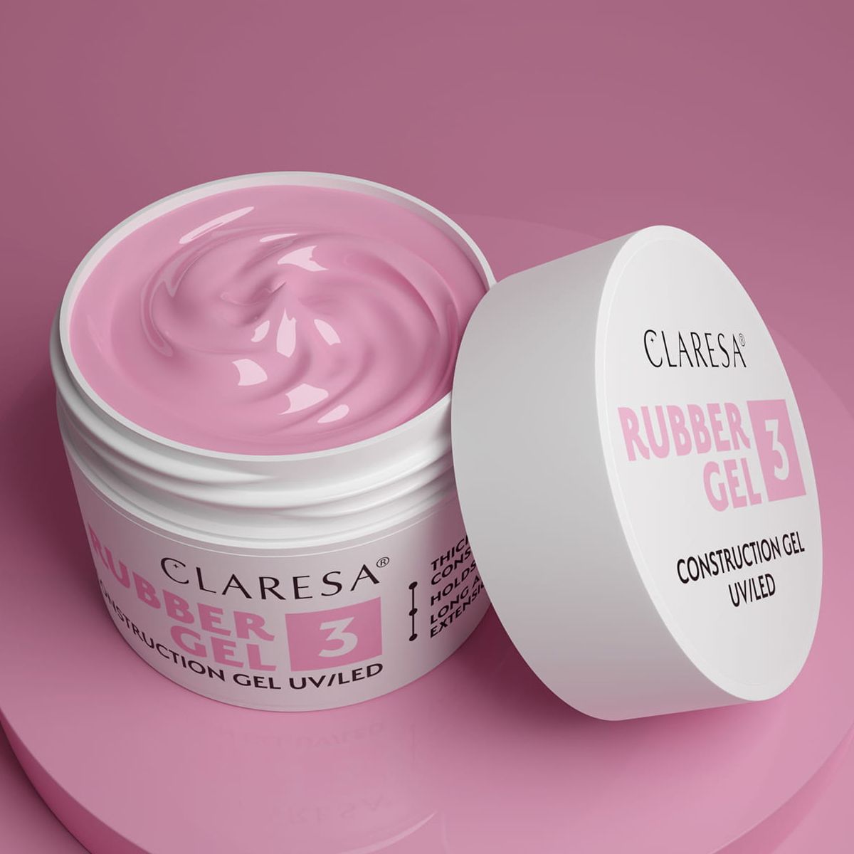 Claresa gummi gel 3 cool pink 12gr.